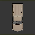 Beige Single Cab Pickup Truck With Open Bed And Classic Exterior Design