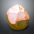 Fresh Green Coconut Fruit With Natural Peeled Surface And Smooth Texture