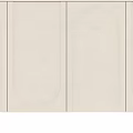 Modern Minimalist Storage Cabinet With Curved Doors And Sleek White Design