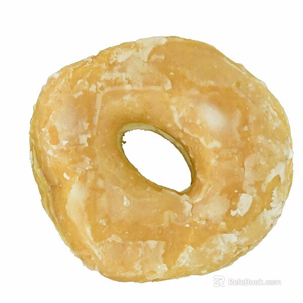 Delicious Golden Brown Glazed Donut With Soft Texture And Sweet Sugar Topping 3d model 