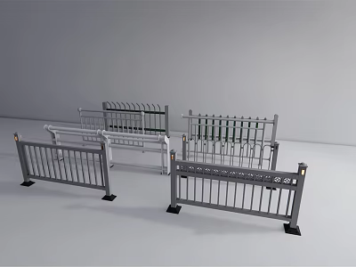 Metal Fences With Various Designs And Styles For Residential And Garden Use 3d model