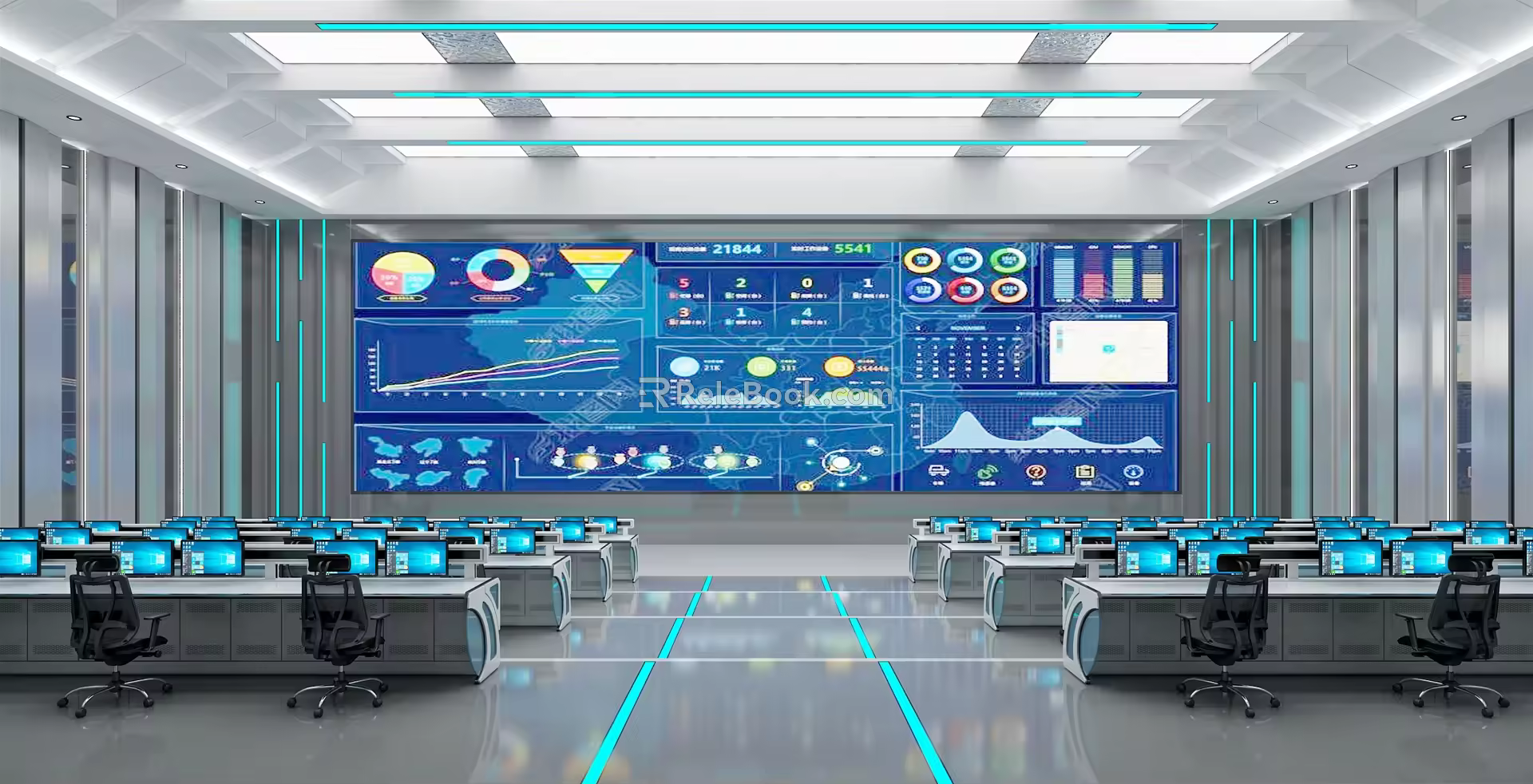 Modern Command Room 3d model