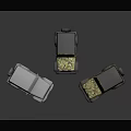 Toy Off Road Cars With Camouflage And White Colors On Gray Background