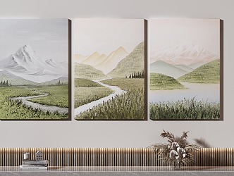 Quiet Landscape Painting Quiet Decorative Painting 3d model