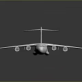 Large White Passenger Airplane with Four Engines Green Logo on Tail and G0001 on Fuselage
