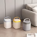 Modern Public Facilities Waste Bins With Different Colors And Lid Design In Indoor Area