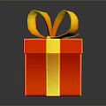 Red Gift Box With Yellow Ribbon And Bow For Daily Gifting Needs