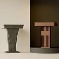 Rostrum Microphone Presentation Platform 3d model