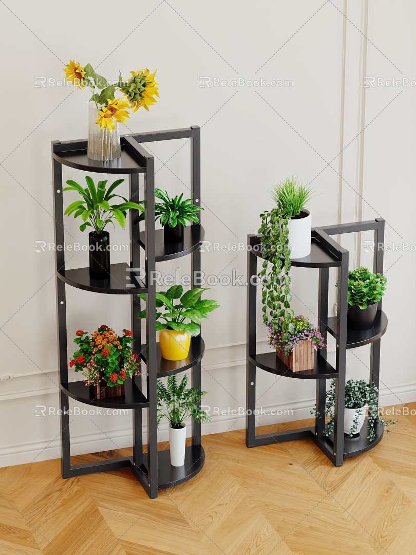 Flower Rack Storage Rack Balcony Flower Shelf Living Room Floor-standing Multi-layer Potted Plant Fleshy Flower Rack Plant Pot Rack model