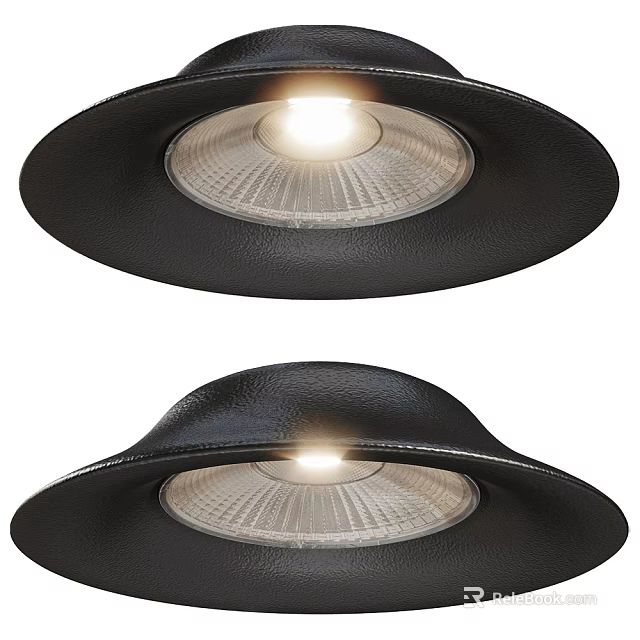 Black Round Pendant Lights with Transparent Shade and Glowing Bulb Modern Design 3d model 