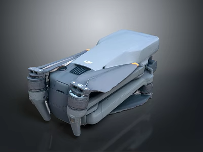 Foldable Gray Drone With Portable Design And Camera System For Aerial Photography 3d model