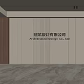 Song style front desk background wall simple background wall front desk reception area background wall company front desk background wall 3d model