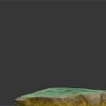 Green Carved Stone Decorative Object With Swirl Patterns For Home Use