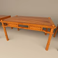Natural Wood Grain Dining Tables With Simple Design And Multiple Sizes 3d model