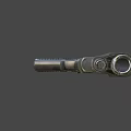 Modern Semi Automatic Pistol With Metallic Finish And Black Grip Design
