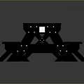 Wooden Outdoor Picnic Tables With Attached Bench Seats For Garden Use