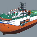 Severny Polyus Ice Resistant Self Propelled Arctic Research Platform Vessel