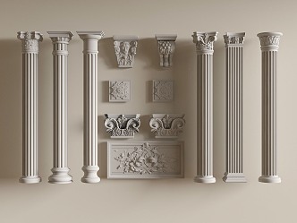 European Column Roman Column 3d model