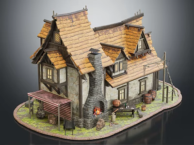 Jane's Cottage House 3d model