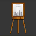Wooden Photo Frame With Tripod Stand Holding Family Silhouette Picture For Home Decor