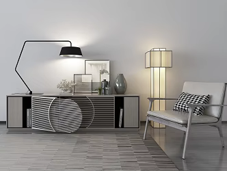 New Chinese TV Cabinet 3d model