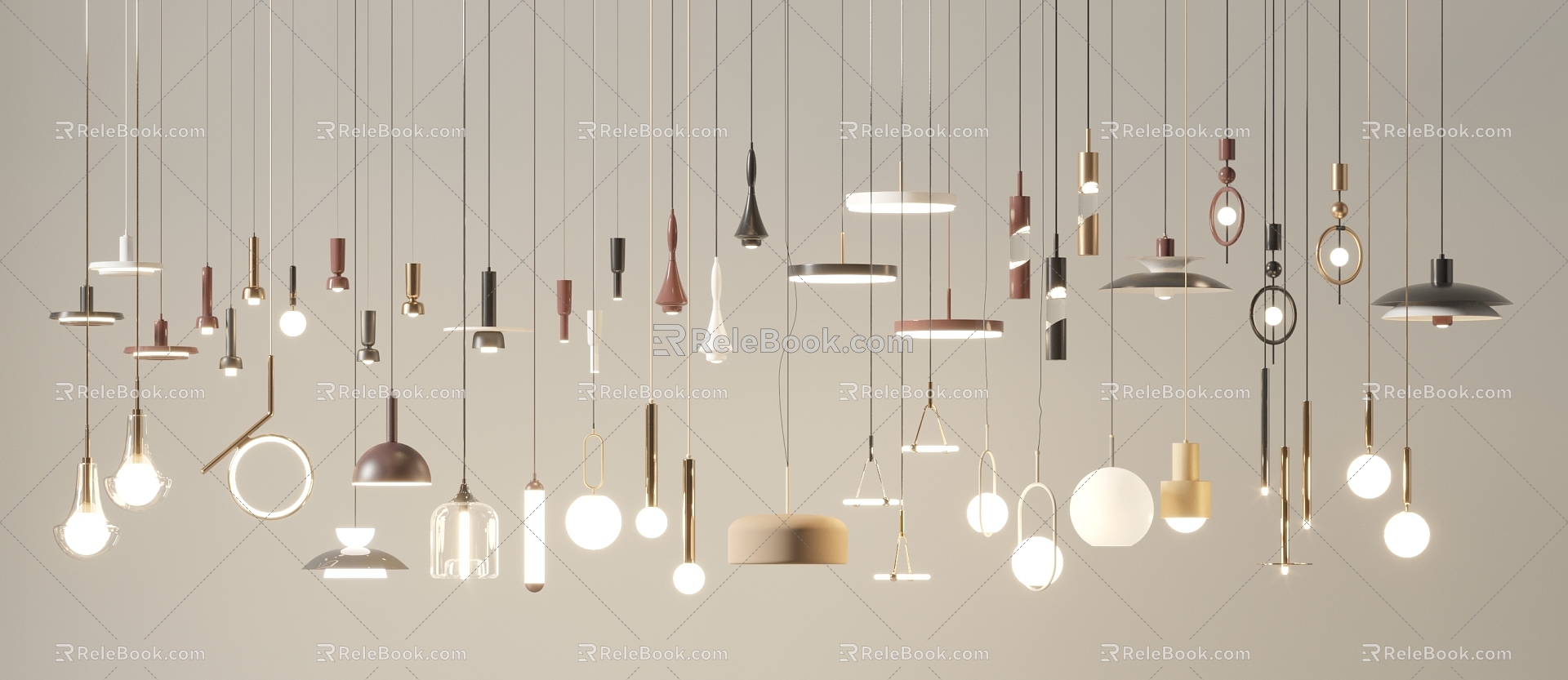 Modern chandelier decorative lamp art lamp 3d model