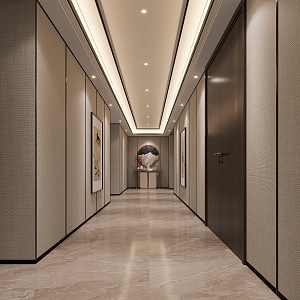 Hotel Corridor Aisle 3d model