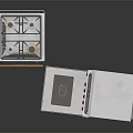 Modern White Kitchen Gas Stoves With Oven One Open Door And One Open Lid Design