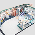 Colorful Indoor Playground With Slide Climbing Frame And Modern Play Equipment For Kids