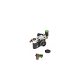 Decorative Ornament Set with Vintage Black Silver Camera Lens for Home
