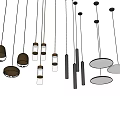 Stylish Modern Pendant Lights With Cylindrical Dome And Disc Shapes For Interior Decor