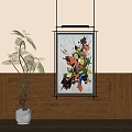 modern decorative painting 3d model