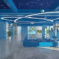 Elementary school science and technology overhead layer 3d model