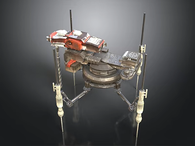Advanced Lunar Lander With Mechanical Structure And Scientific Instruments For Space Exploration 3d model