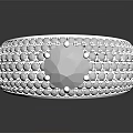 Luxury Diamond Ring With Large Central Stone And Surrounding Small Diamonds On Platinum Band