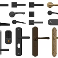 Modern door handle door lock handle door handle combination 3d model