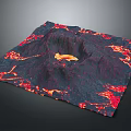 Lava Volcano Lava Volcanic Magma Sphere Geometry Sacred Geometry 3d model