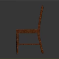 Wooden Leisure Chair Featuring Wave Shaped Backrest And Traditional Design For Home Decor