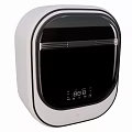Modern White And Black Washing Machine With Digital Display And Sleek Design