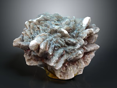 Wall Decorated With Natural Mineral Crystal As Unique Interior Design Element 3d model