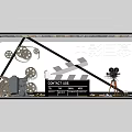Cinema Themed Window Display With Film Reel Clapperboard And Movie Projector