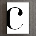 Stylish Black Letter A Design On White Background With Framed Edges 3d model