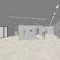 Modern Fashion Clothing Store Interior With Mirrors Plants And Display Area