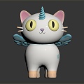 Modern Game Character Angel Cat Cartoon Cat 3d model