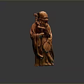 The Wise Man Tiegai Li Eight Immortals Figure Old Man Old Man Ancient Old Man Ancient Wise Warlock Master 3d model