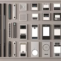 Different Types Of Smart Home Control Devices With Modern Interface Panels