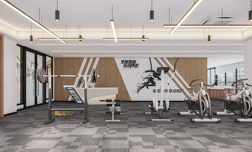 Modern Gym Hall 3d model