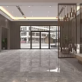 Modern Hotel Lobby Interior With Wooden Panels Reception Desk Sofa Area And Plants