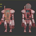 Modern Robot Mech Warrior Machine Battlearm Mechanical Battlearm Machine Warrior Fighting Robot Game Robot 3d model