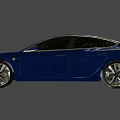 Modern Blue Car With Open Doors Sleek Interior Design And Silver Wheels 3d model